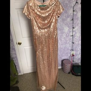 Rose gold sequin gown